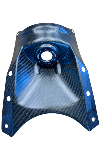 Cache central de réservoir carbone finition mate Kawasaki ZH2 2020–2026 d’occasion – Contrôlé et vérifié