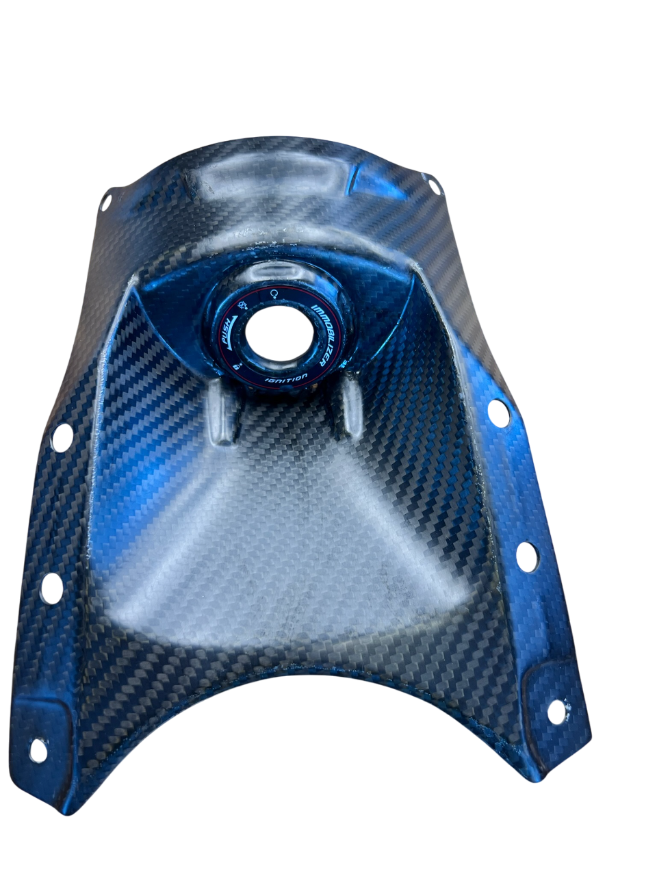 Cache central de réservoir carbone finition mate Kawasaki ZH2 2020–2026 d’occasion – Contrôlé et vérifié