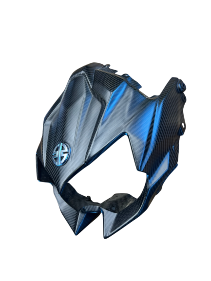 Tête de fourche carbone finition mate Kawasaki ZH2 2020–2026 d’occasion – Contrôlée et vérifiée