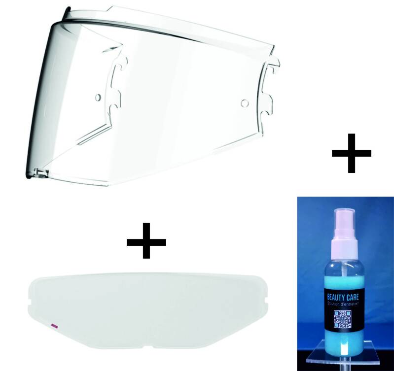 VISIÈRE TRANSPARENTE et PROTECTION LYSION INCLUSE pour LS2 ADVANT 2 / FF910 — avec PINLOCK / 100 ML – Image 7