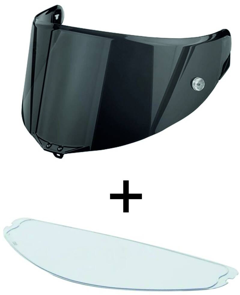 VISIÈRE FUMÉE FONCÉE et PROTECTION LYSION INCLUSE pour AGV PISTA GP RR - PISTA GP R - CORSA R - MPLK — avec PINLOCK / 100 ML – Image 2