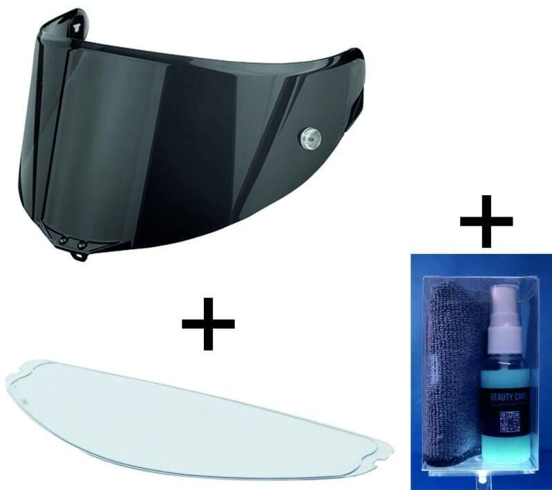 VISIÈRE FUMÉE FONCÉE et PROTECTION LYSION INCLUSE pour AGV PISTA GP RR - PISTA GP R - CORSA R - MPLK — avec PINLOCK / 100 ML – Image 5