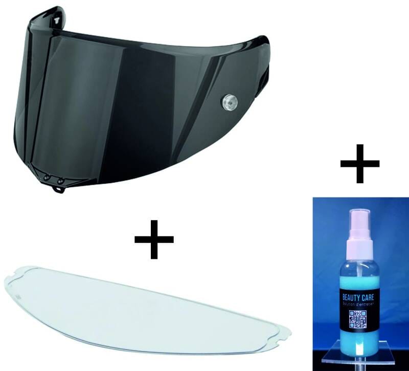 VISIÈRE FUMÉE FONCÉE et PROTECTION LYSION INCLUSE pour AGV PISTA GP RR - PISTA GP R - CORSA R - MPLK — avec PINLOCK / 100 ML – Image 4
