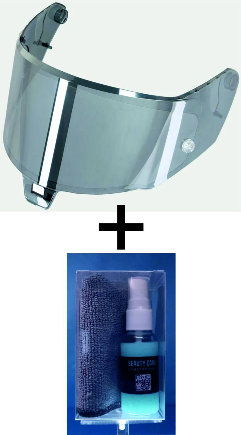 VISIÈRE IRIDIUM ARGENT et PROTECTION LYSION INCLUSE pour ALPINESTARS SUPERTECH R10 / AFHS-01 — avec PINLOCK / 100 ML – Image 2