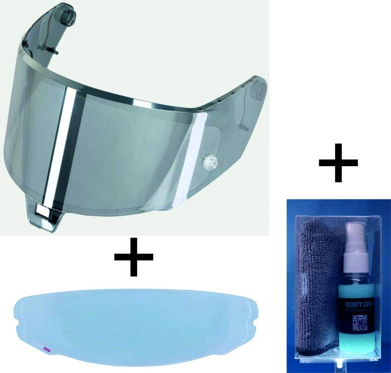 VISIÈRE IRIDIUM ARGENT et PROTECTION LYSION INCLUSE pour ALPINESTARS SUPERTECH R10 / AFHS-01 — avec PINLOCK / 100 ML – Image 6